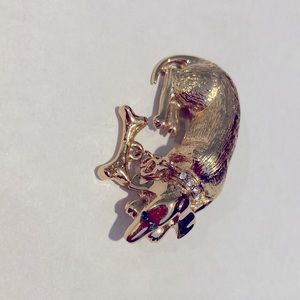 Vintage St John dachshund pin